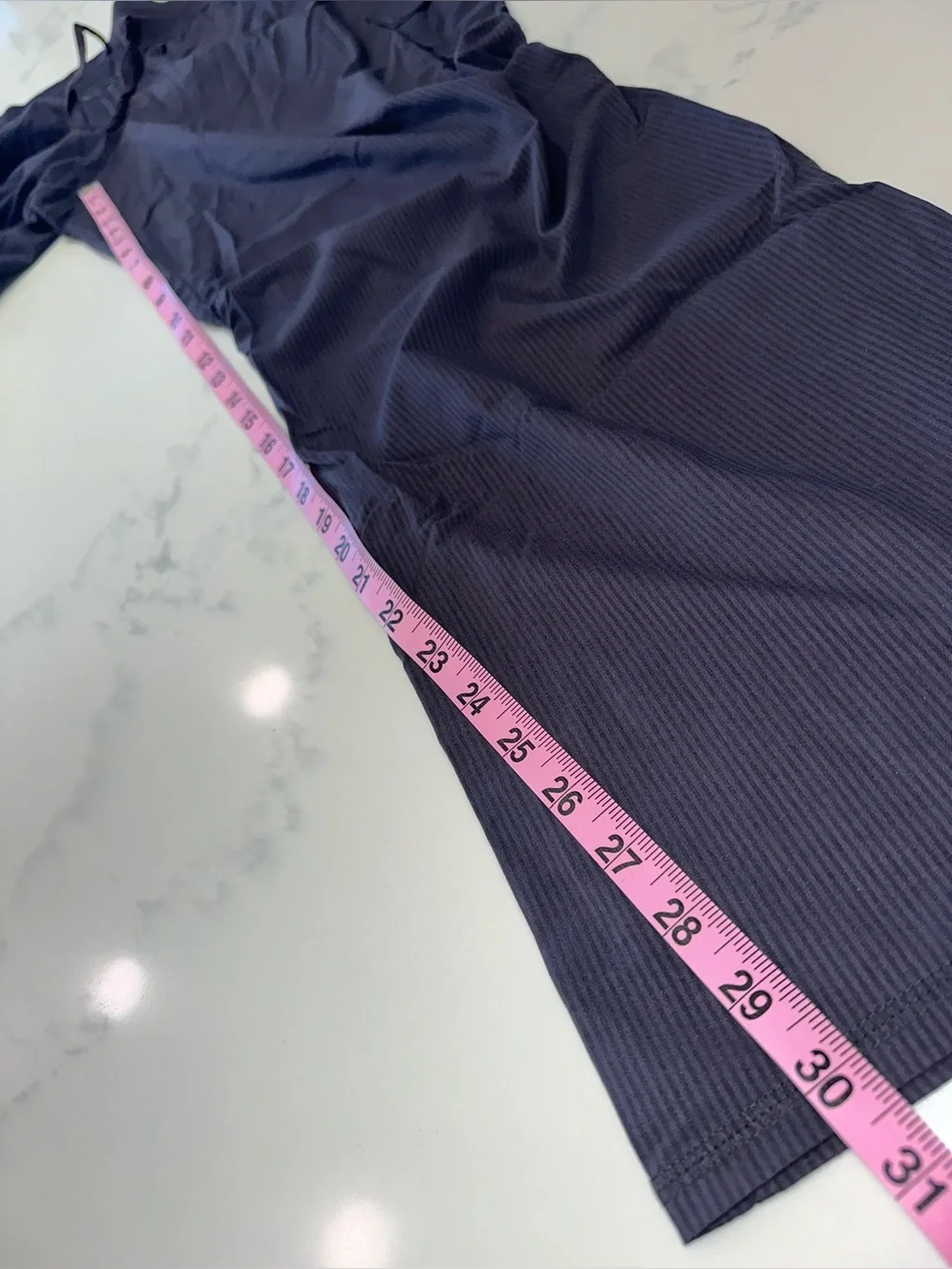 CHAMPION XL~CHARCOAL BLACK PINSTRIPED DANCE STUDIO SIDE POCKETS PANTS TIE WAIST
